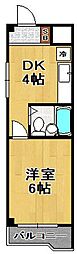 メゾン寄川 1DKの間取図画像