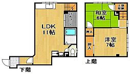 ボンジュール南恩加島 2LDKの間取図画像
