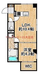 Solitaila弁天町 1LDKの間取図画像
