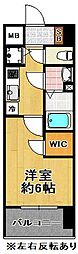 エステージ難波WEST 1Kの間取図画像