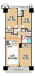 リバーガーデンECOシティアリスの森 3LDKの間取図画像