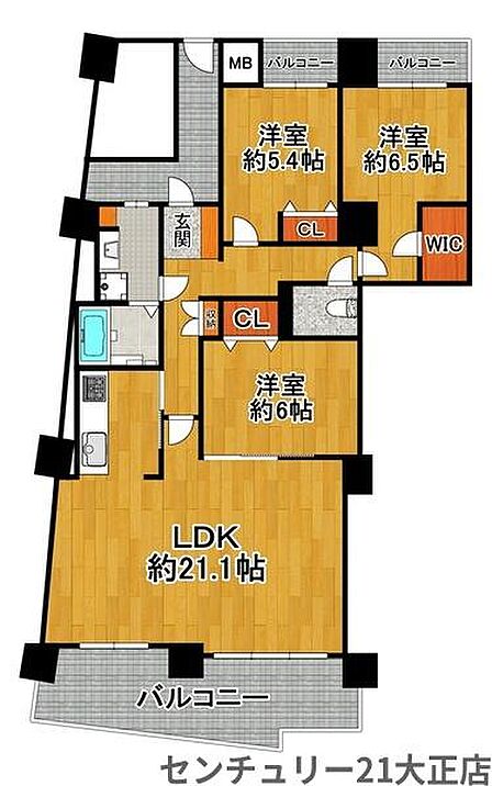 3LDK 間取り