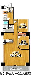 ドルミ新淀川15号館 2LDKの間取図画像