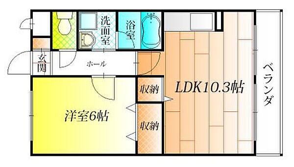大阪府羽曳野市蔵之内(賃貸マンション1LDK・1階・40.34㎡)の写真 その2