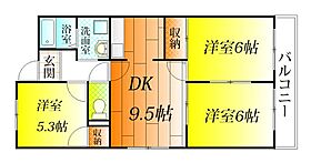 グリーンヒルズ  ｜ 大阪府羽曳野市恵我之荘５丁目6-10（賃貸マンション3LDK・1階・58.00㎡） その2