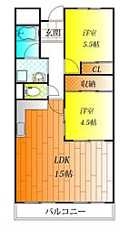 メゾンドール向陽 3LDKの間取図画像