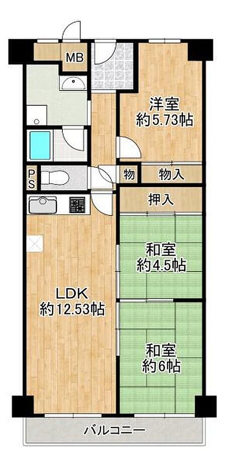 間取り：3LDK