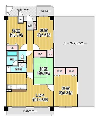 間取り：4LD...