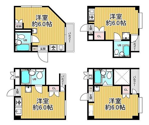 間取り：1R×...