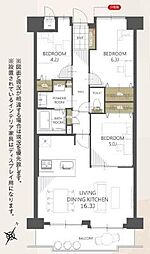 ダイアパレス樟葉 3LDKの間取図画像