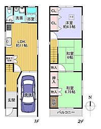 JR片町線(学研都市線) 津田駅 バス5分 野村下車 徒歩3分