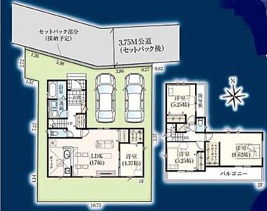 間取り:WIC×2+パントリー+ファミリークローゼット付きの4LDK、2階建♪ 全室フローリング! 間取り:WIC×2+パントリー+ファミリークローゼット付きの4LDK、2階建♪ 全室フローリング!