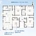 間取り：駐車スペース4台、4LDK、平屋建て！敷地は広々109.25坪！ウォークインクローゼット2ヶ所付き！