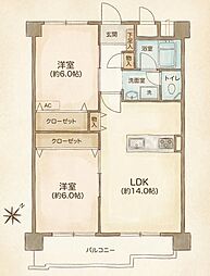 間取図画像 2LDK