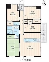 コスモ狭山ロイヤルステージ 4LDKの間取図画像