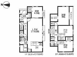 4号棟大和市新築戸建 WIC SIC 2台駐車可