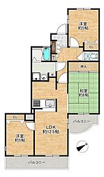 コープ野村武庫之荘 3LDKの間取図画像
