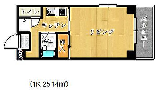 モナハイツ八雲 ｜兵庫県神戸市中央区八雲通２丁目(賃貸マンション1K・6階・25.14㎡)の写真 その2