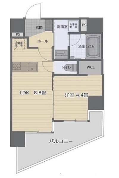 リノスタイル神戸下山手 ｜兵庫県神戸市中央区下山手通６丁目(賃貸マンション1LDK・9階・34.59㎡)の写真 その2