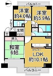エステム堺萩原天神 3LDKの間取図画像