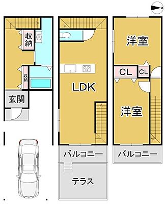 間取り JR阪和線 鳳駅 徒歩12分