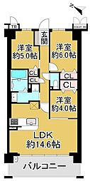 ルイシャトレ鳳 3LDKの間取図画像
