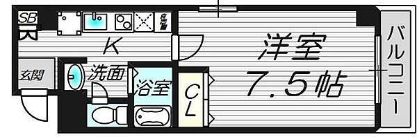 ラフォンテ阿波座 ｜大阪府大阪市西区本田２丁目(賃貸マンション1K・7階・25.00㎡)の写真 その2