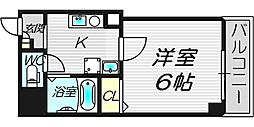 ミーネ松屋町 1Kの間取図画像