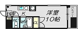 ベストレジデンス天王寺 ワンルームの間取図画像
