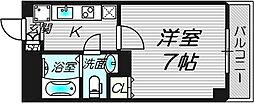 キンダーホープ.若葉 1Kの間取図画像