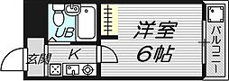 ベストレジデンス十三 1Kの間取図画像