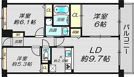 3LDK 間取り