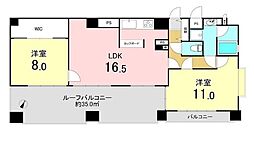 藤和シティホームズ西八王子 2LDKの間取図画像