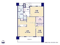 パークホームズ武蔵小金井フォレストフィールド 2LDKの間取図画像