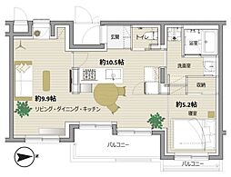 レクセルガーデン三鷹 1LDKの間取図画像