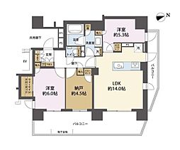 プレシス府中エンティア 2SLDKの間取図画像