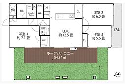 ダイアパレス武蔵関 3LDKの間取図画像