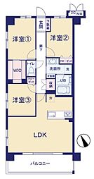 プレシス多摩永山レヴィエ 3LDKの間取図画像
