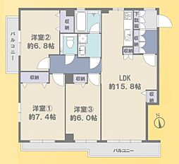 パークビュー狛江 3LDKの間取図画像
