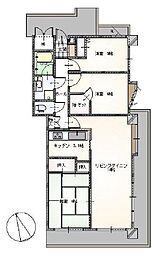 コスモ永山 3LDKの間取図画像