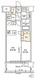 グラサージュ武蔵境アヴニール 1LDKの間取図画像