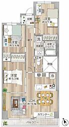 ライオンズガーデン武蔵関公園弐番館 3LDKの間取図画像
