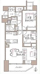 ファミール国立 2LDKの間取図画像