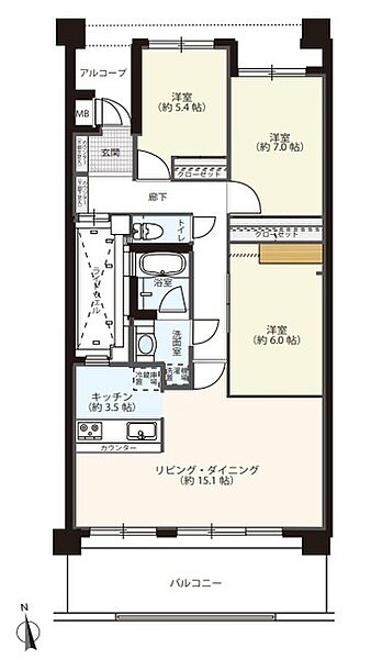 間取りを拡大表示