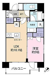 リストレジデンス築地 1LDKの間取図画像