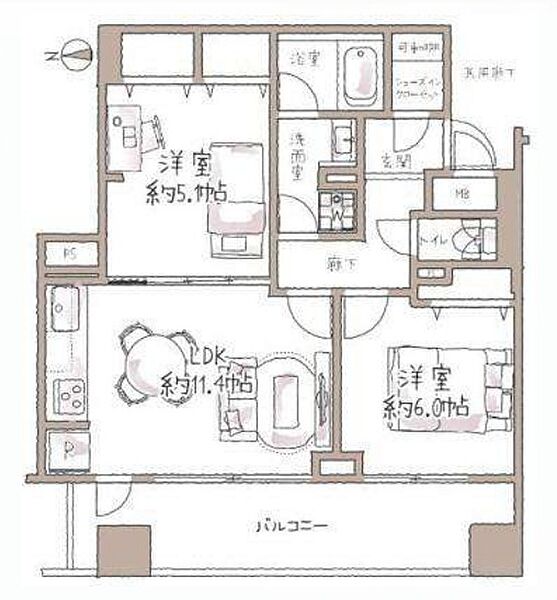 間取りを拡大表示