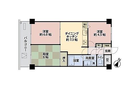 3DK 間取り
