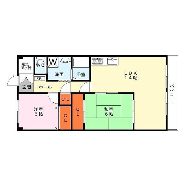 富士ロイヤルアベニュー ｜滋賀県栗東市霊仙寺６丁目(賃貸マンション2LDK・4階・60.50㎡)の写真 その2