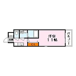 クエスト西大路 ワンルームの間取図画像