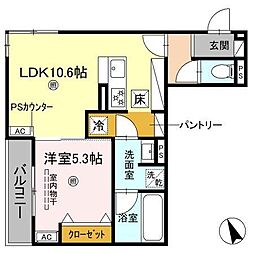 CHAINON 1LDKの間取図画像
